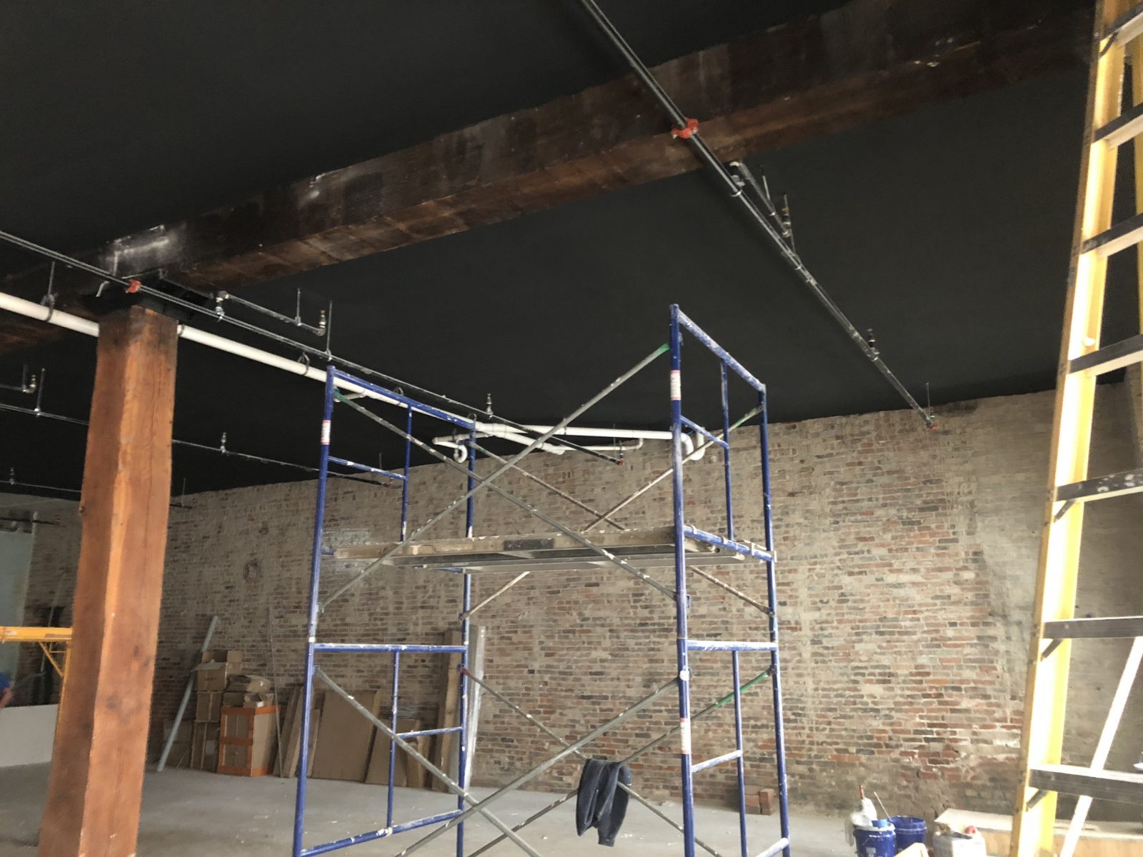 ceiling painted black